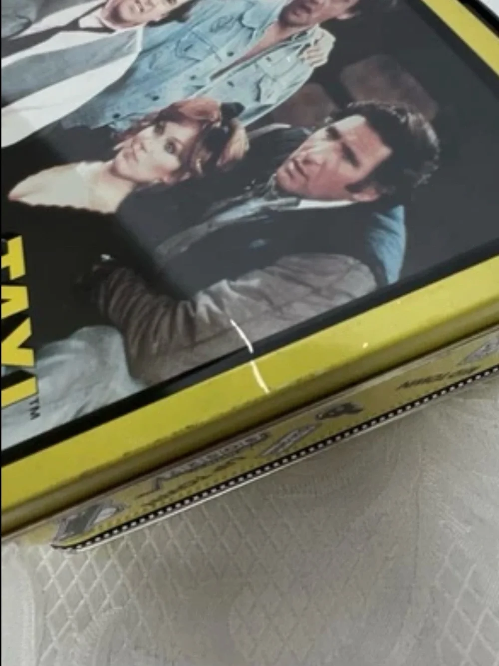 Vintage 1980s Taxi Tv Show Cast Metal  Lunchbox - Retro Yellow Tin